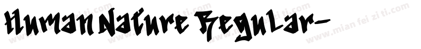 Human Nature Regular字体转换